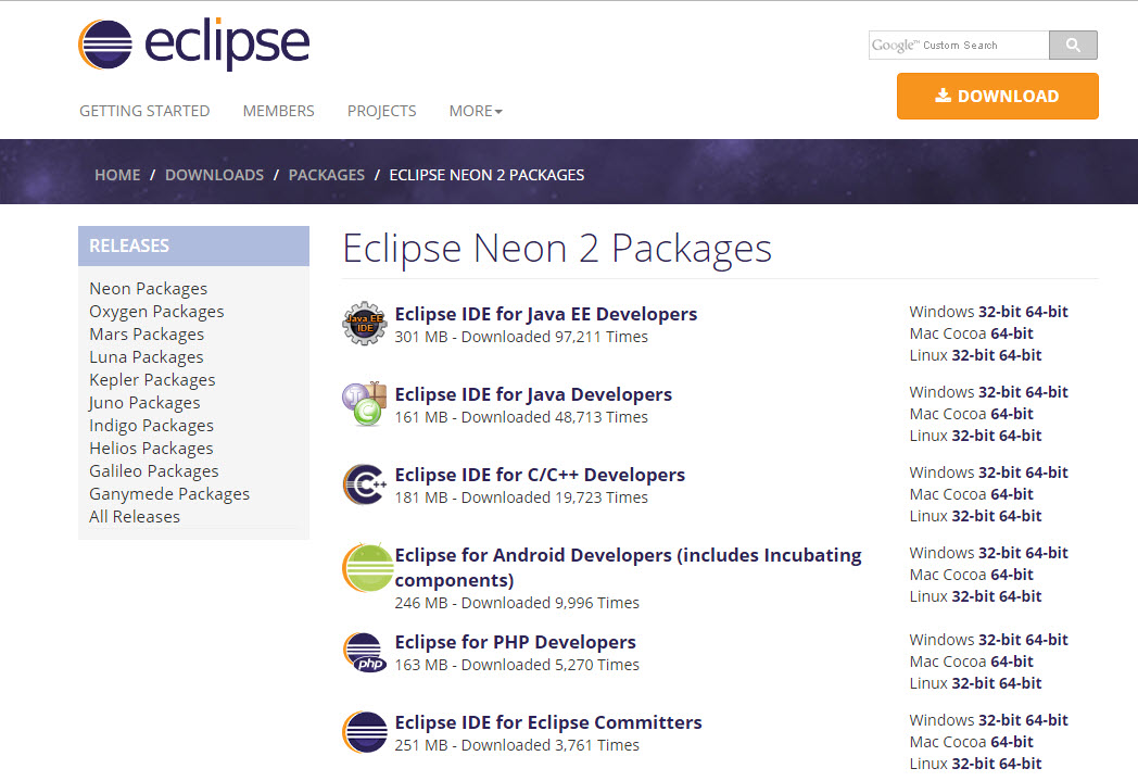 free download eclipse for windows 7 32 bit